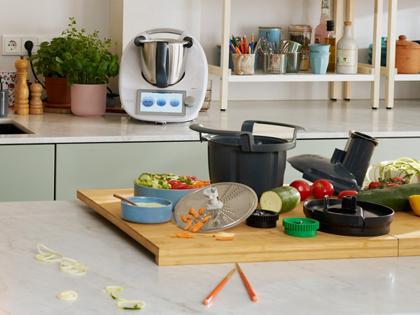 Mandolina em utilização