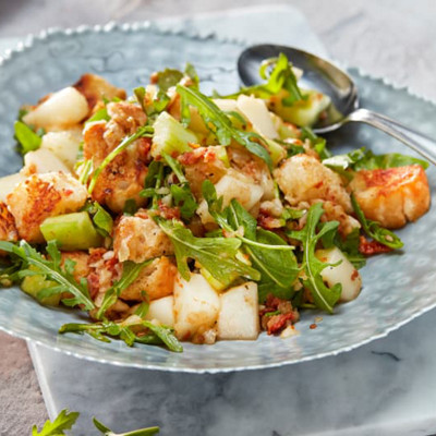 Melonen-Brot-Salat