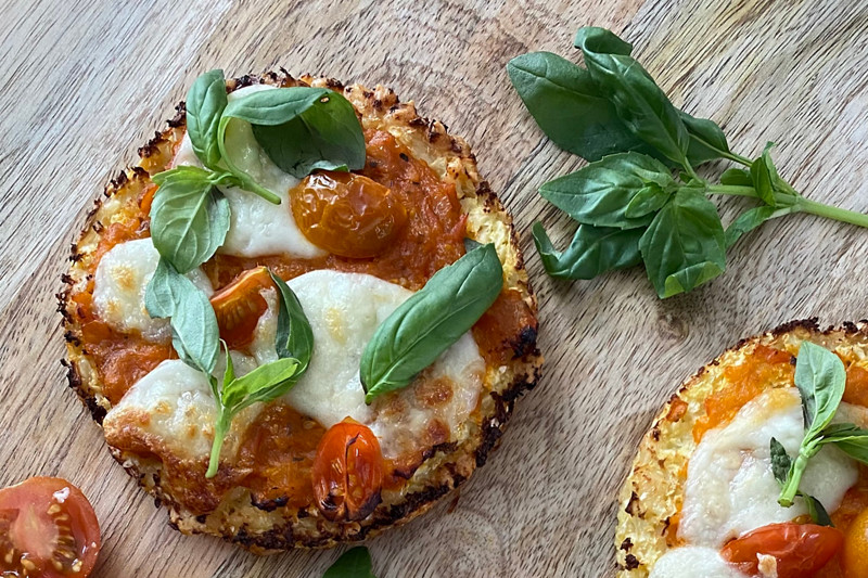 Mini pizzas coliflor