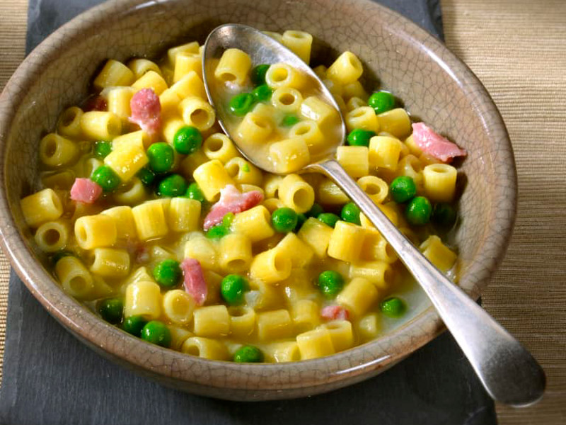 La ricetta tradizionale della Pasta e Piselli con Bimby®