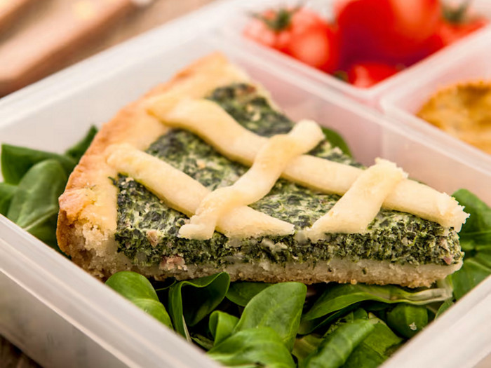 Crostata salata di spinaci.