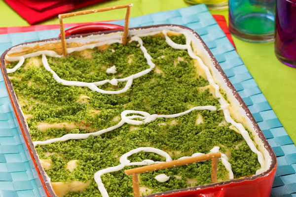 Lasagna da calcio.