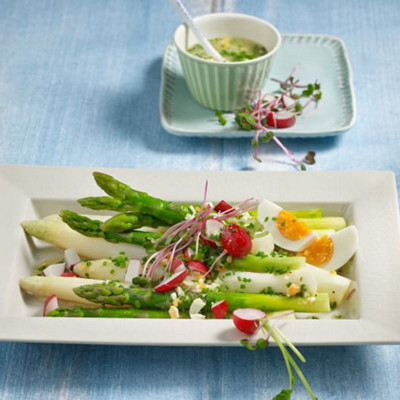Spargel mit Eier-Vinaigrette