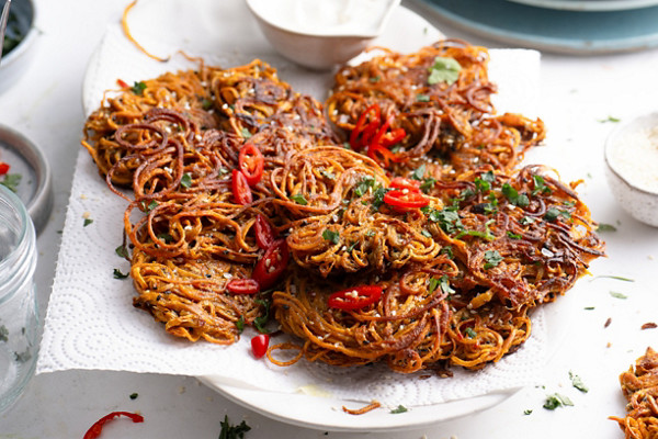 Spiralized sweet potato latkes ID816169 cookidoo HQ JPG