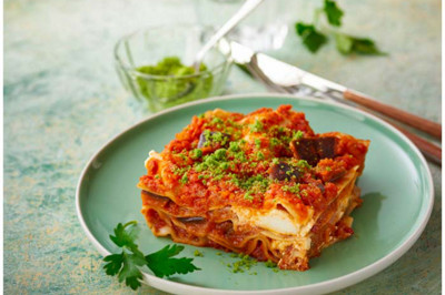 Steamed aubergine and ricotta lasagne ID92379 landscape lpr