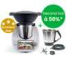 Thermomix TM6 avec Varoma bol supplémentaire et texte promotionnel sur le second bol à 50