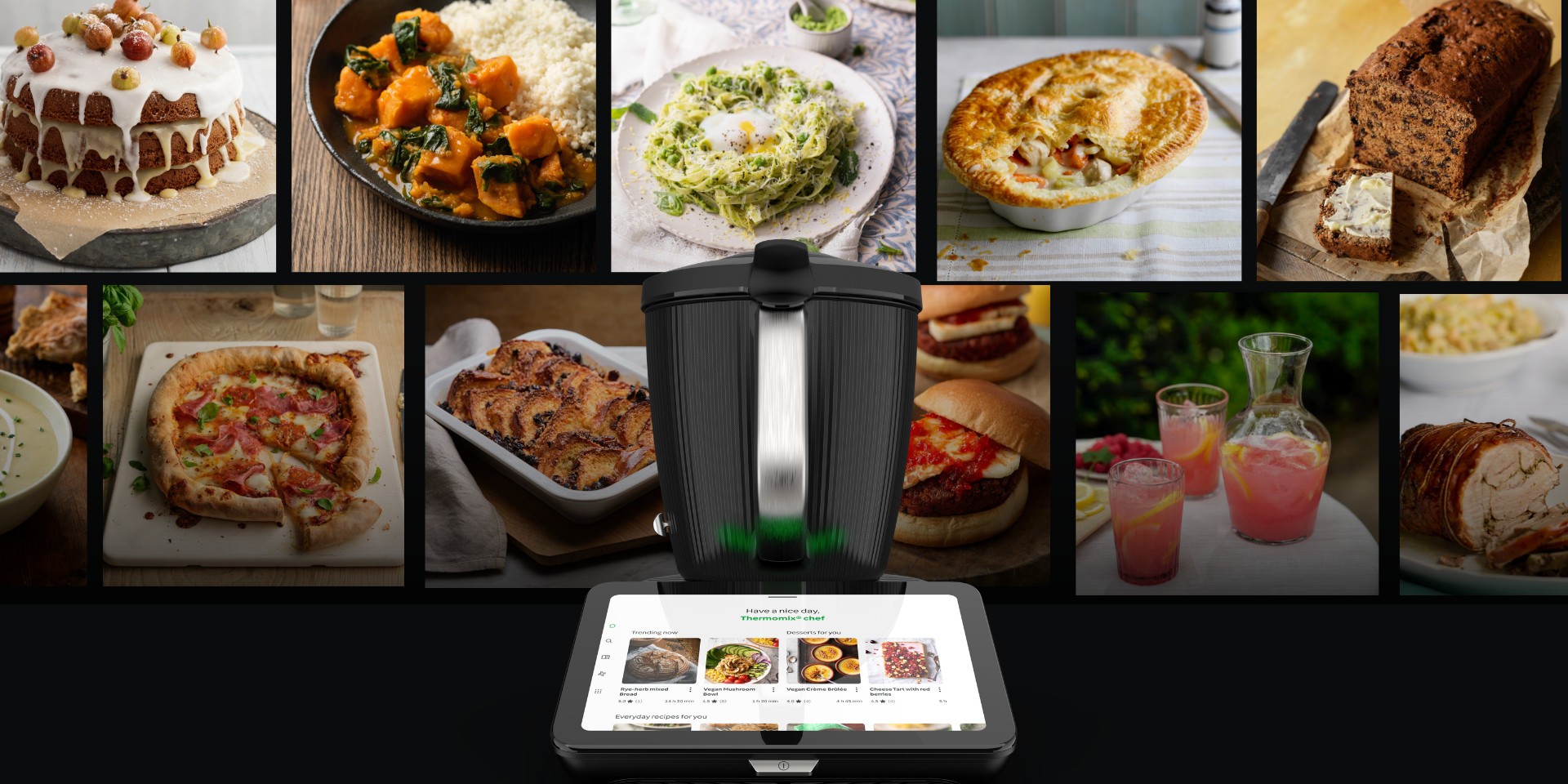 Thermomix TM7 banner image with food recipes