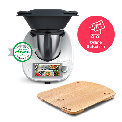 Thermomix® TM6 inkl. Garantieverlängerung auf 5 J. + Gleitbrett + € 200,- Online-Shop 