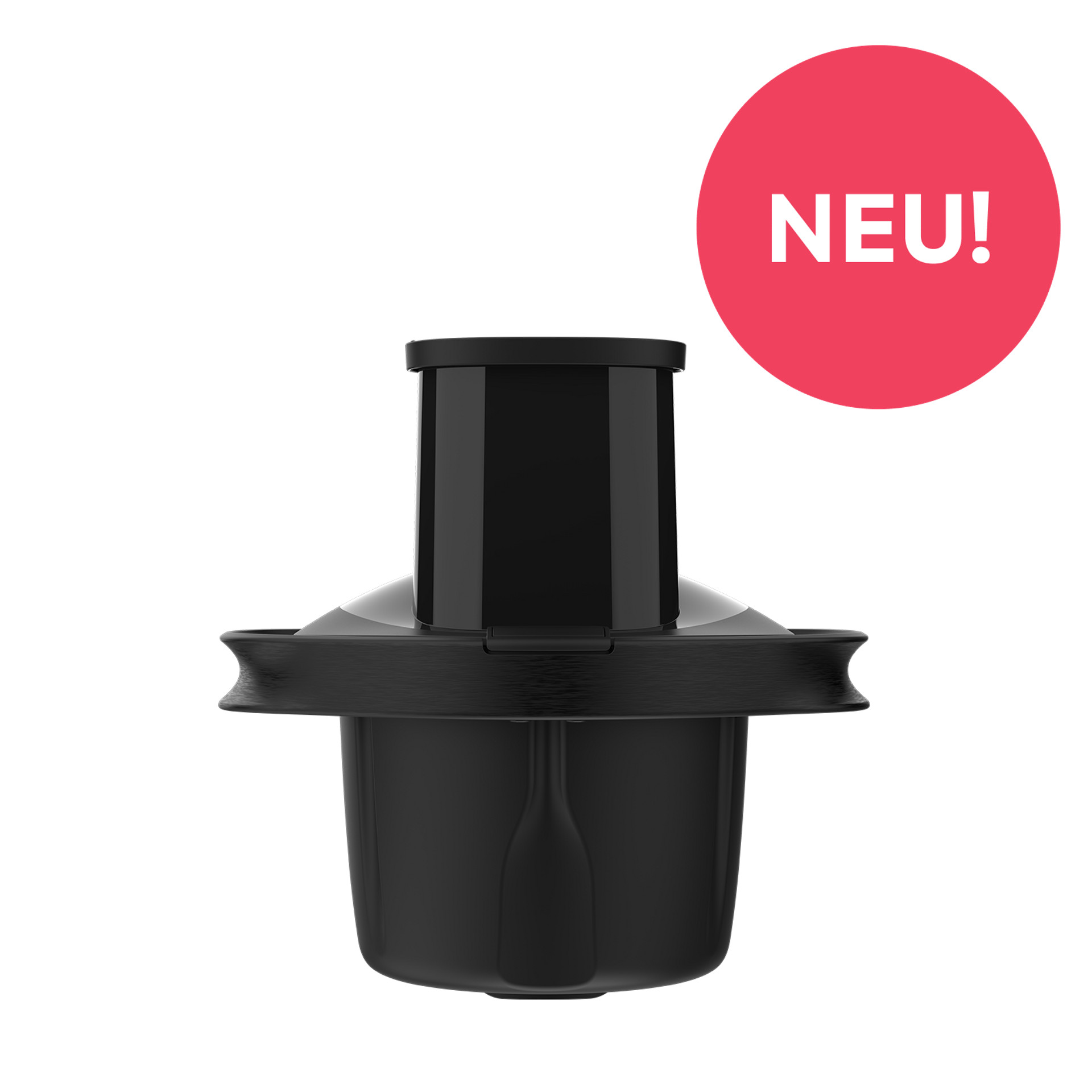 Thermomix® Gemüse Styler für Thermomix® TM7 in Schwarz, mit rotem Kreis und Aufschrift „NEU!“