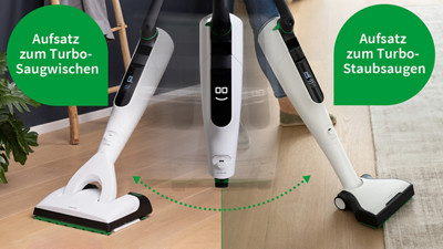 VK7 Akku-Staubsauger mit EB7 Elektrobürste und SP7 Saugwischer Aufsatz