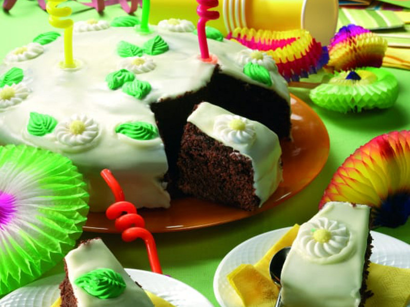 Torta banana e cioccolato glassata alla ricotta