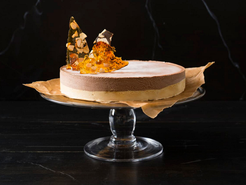 Torta gelato al caffè con caramello allo Champagne