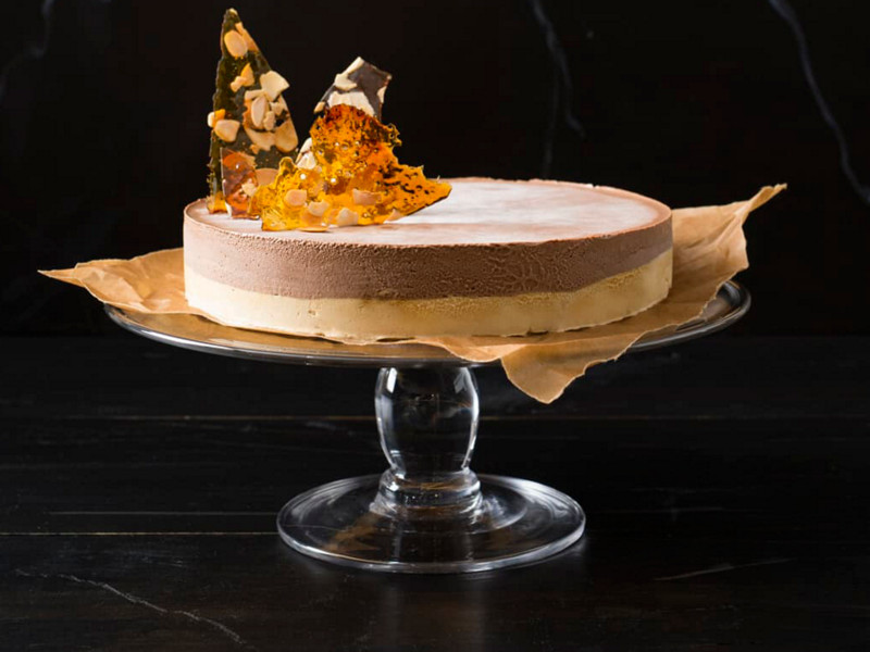 Torta gelato al caffè con caramello allo Champagne