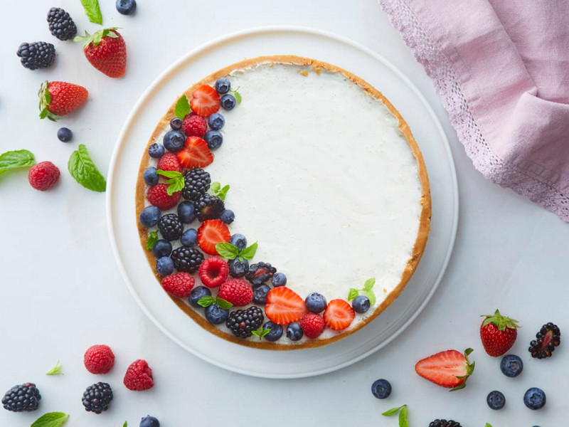 Crostata senza cottura di frutta fresca (senza glutine)