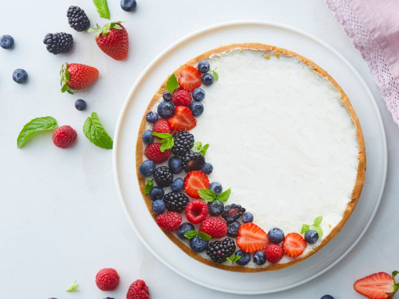 Crostata senza cottura di frutta fresca (senza glutine)