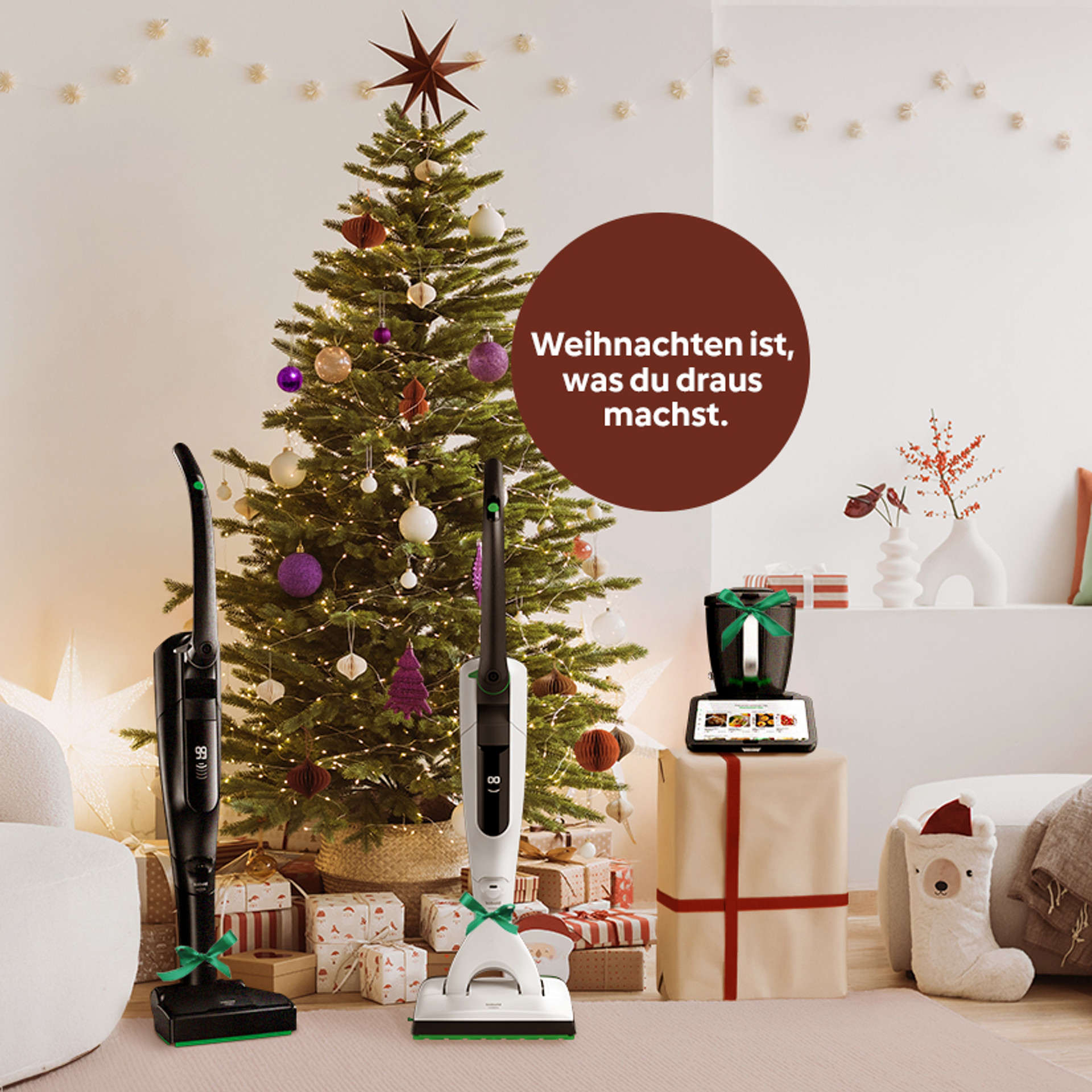 Akku-Staubsauger, Thermomix, Geschenke, Weihnachtsbaum