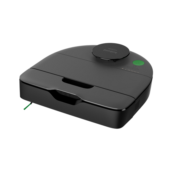 Kobold VR7 Saugroboter Black Edition schräg von vorne gezeigt