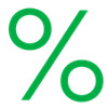 Prozentzeichen Icon