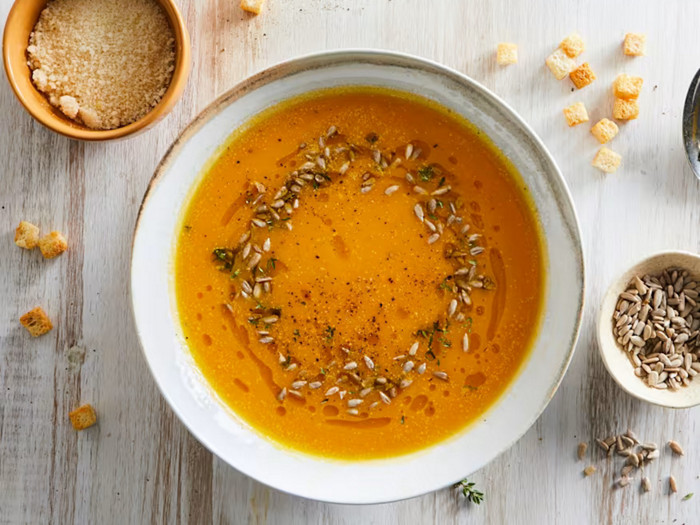 Vellutata di finocchi e carote.