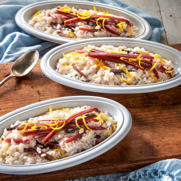 Risotto rabarbaro, zenzero e limone