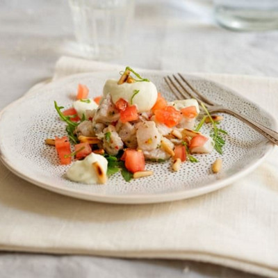 Ceviche vom Bachsaibling mit Limettencreme