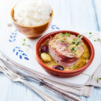 Zypriotische Rindfleischpäckchen mit Reis