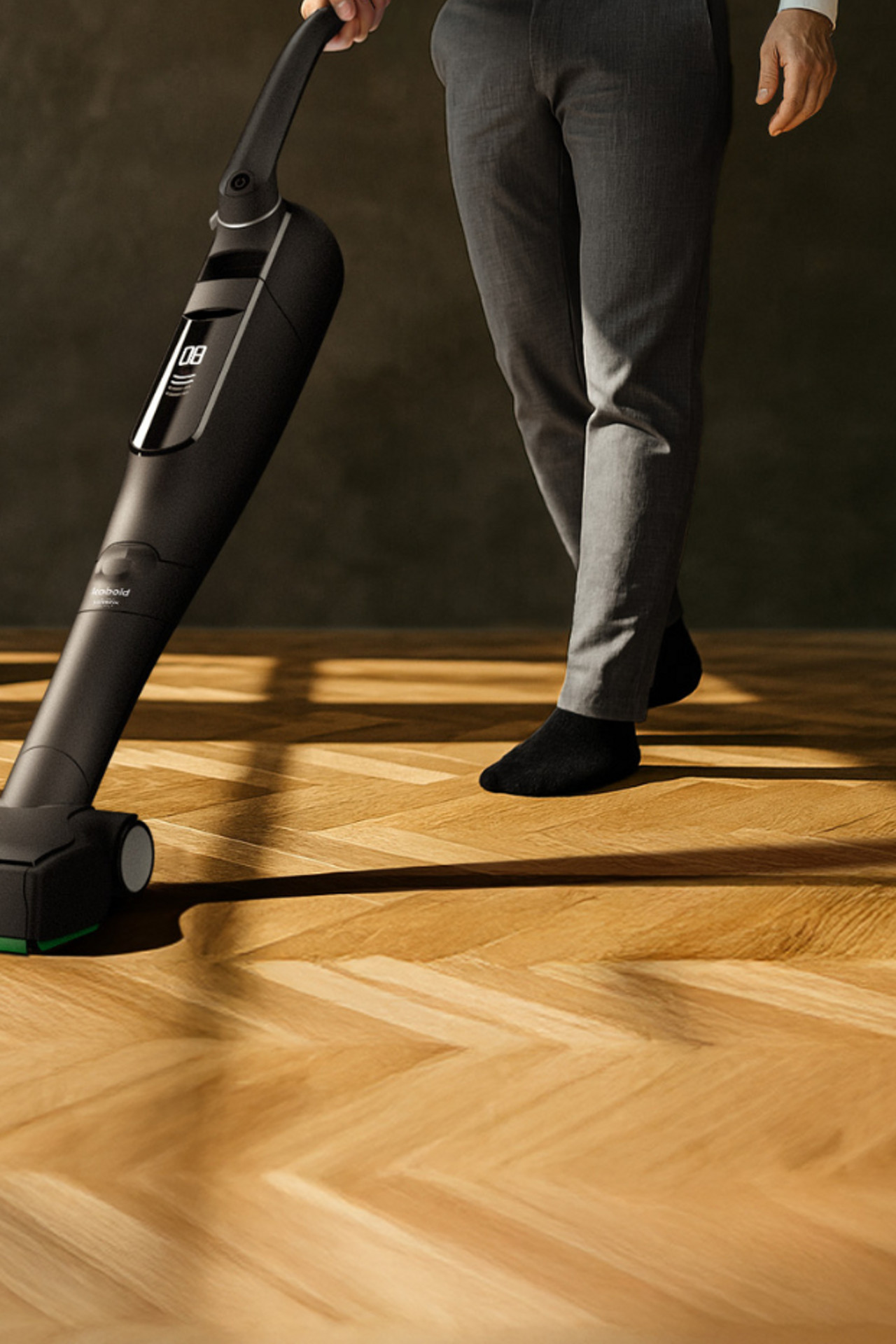 Kobold Staubsauger putzt Parkettboden