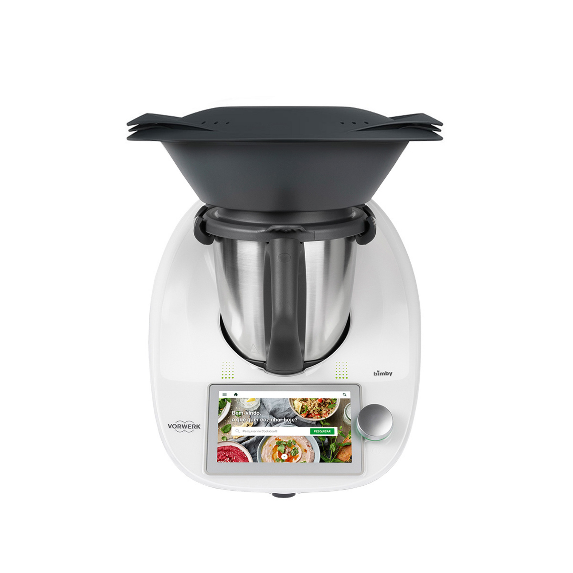 Bimby® TM6 com bandeja Varoma, ecrã tátil e copo de mistura.