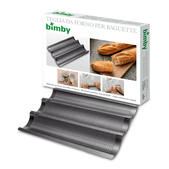 bimby product teglia da forno per baguette front perspective