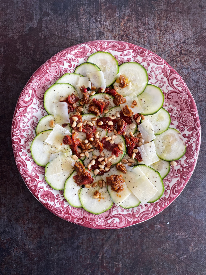  Thermomix® trucos de cocina recetas carpaccio de calabacin con pesto rojo 1