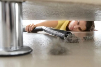 cleaning floor woman