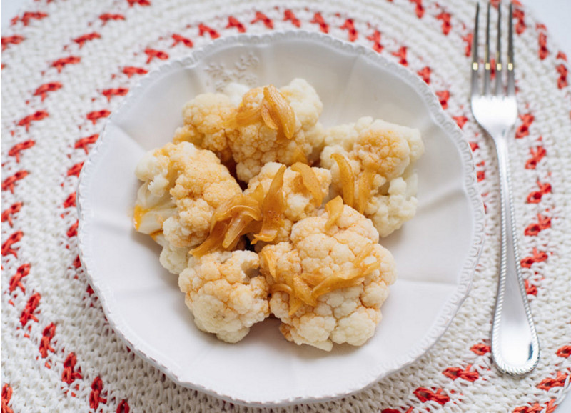  Thermomix® trucos de cocina recetas coliflor al vapor con ajos y pimenton con Thermomix® 2