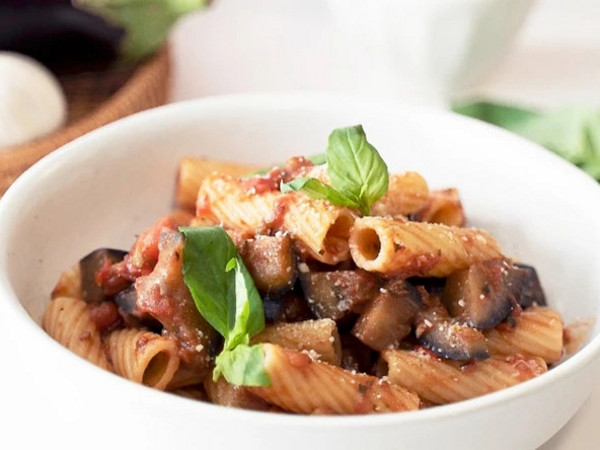 Pasta con berenjena