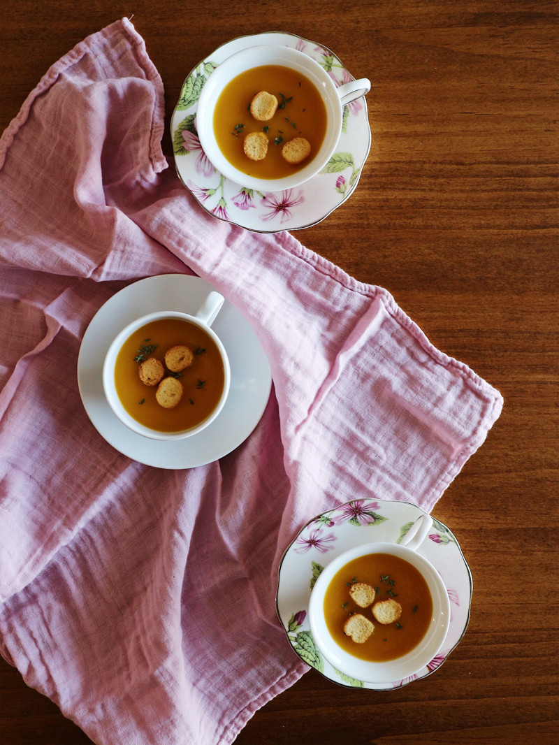  Thermomix® trucos de cocina recetas crema de calabaza y coliflor al tomillo 1