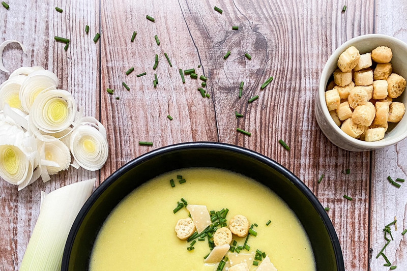 crema de puerros con parmesano en thermomix 1