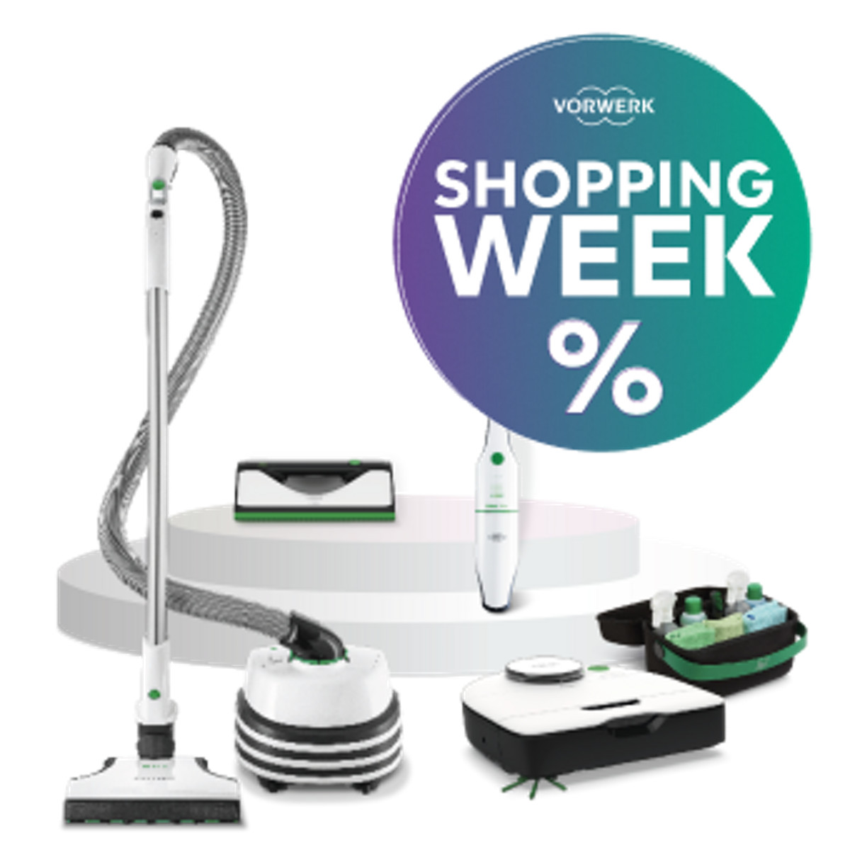 Kobold Produkte und Logo der Vorwerk Shopping Week