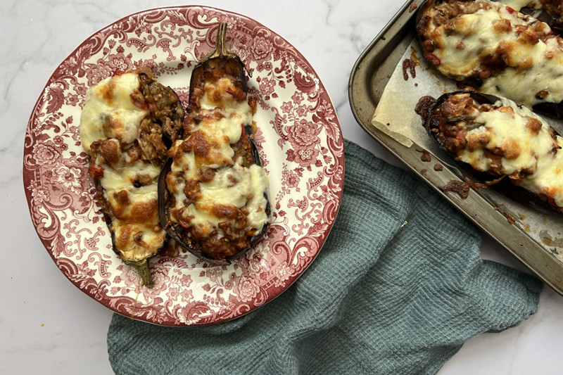 Berenjenas rellenas de bacalao