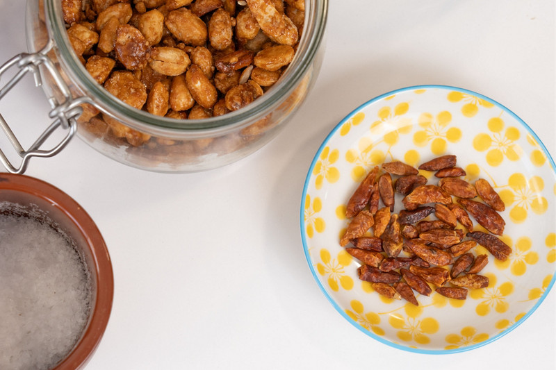 Cacahuetes garrapiñados en thermomix