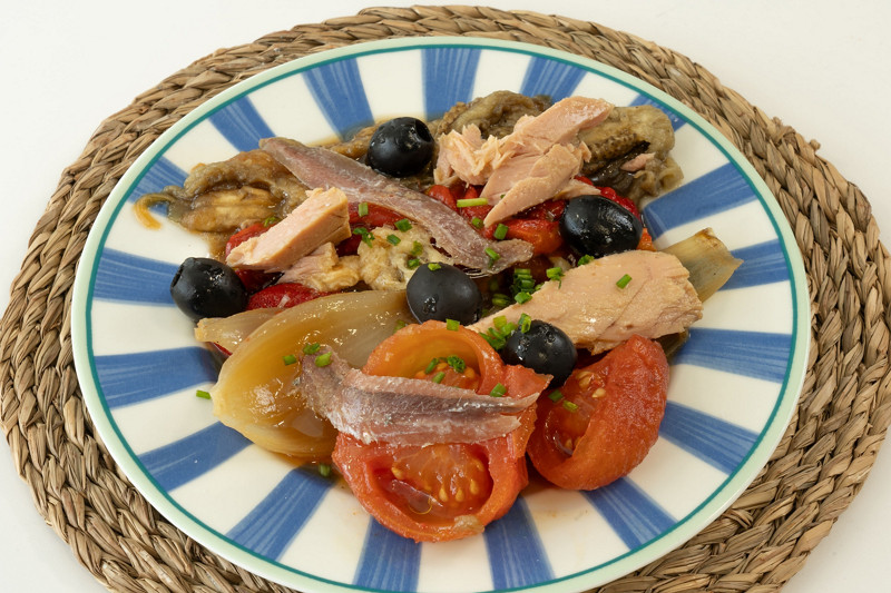 Escalivada en ensalada con Thermomix