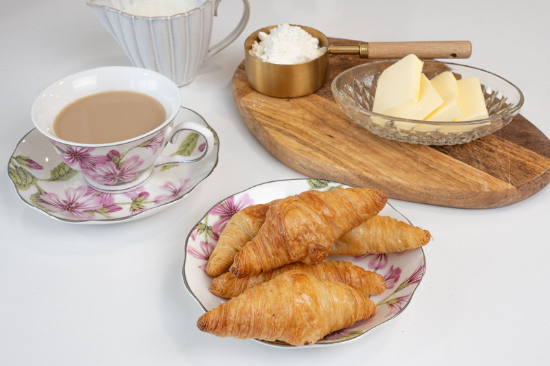 Croissants de desayuno con diamantes