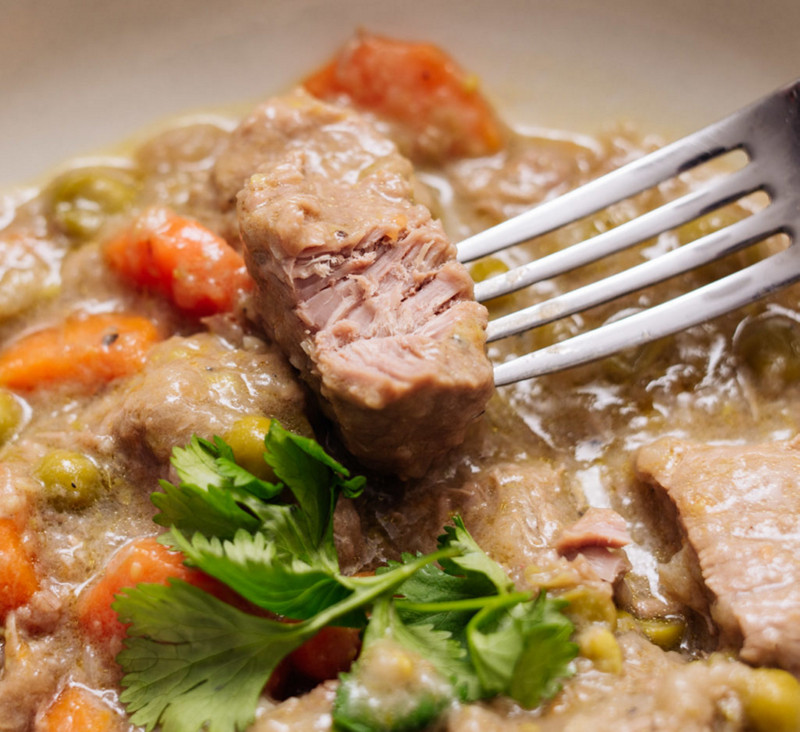  Thermomix® trucos de cocina recetas estofado de carne y guisantes con Thermomix® 3