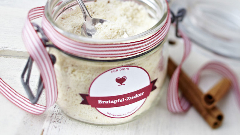 Selbstgemachter Bratapfel-Zucker