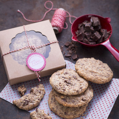 Selbstgemacht-Etikett als Geschenkanhänger für Cookies