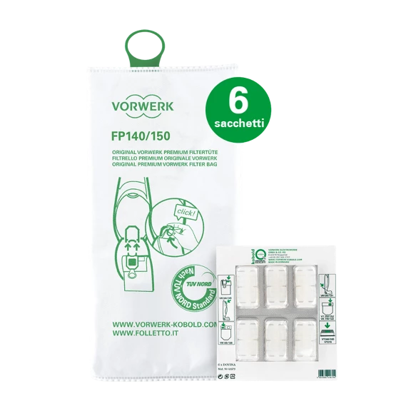 12 Sacchetti Per Aspirapolvere Di Qualità Premium In Tessuto Non Tessuto Adatto Per Vorwerk Folletto VK 140 VK 150 - Foto 8