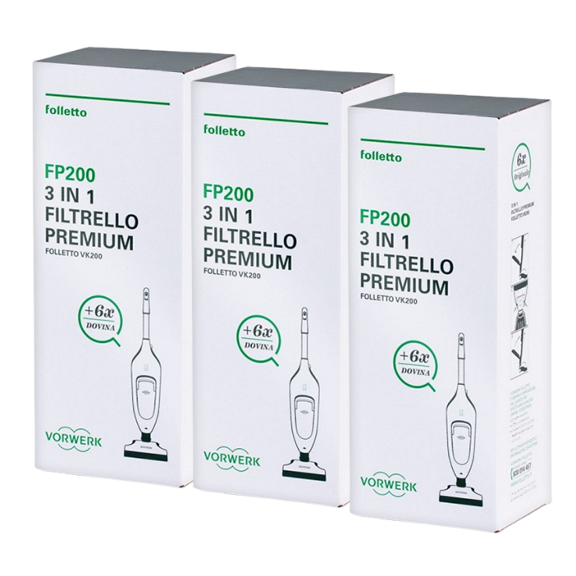 folletto product kit 18 FILTRELLI PREMIUM FP200 18 DOVINA senza bollino main