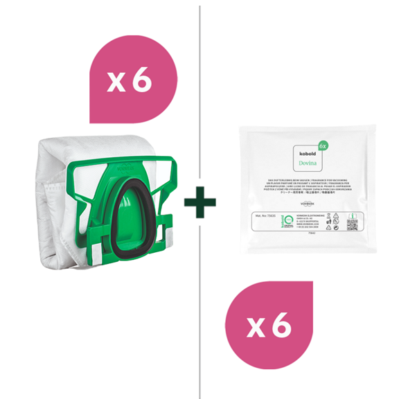 Lot de 12 sacs d'aspirateur Vorwerk Folletto VK 200-2 boîtes de 6 sacs d'aspirateur VK 200 et