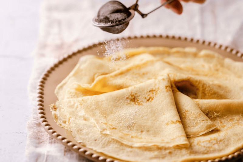 crêpes dans une assiette
