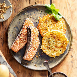 recette Thermomix Saumon mariné sous-vide et galette de pomme de terre