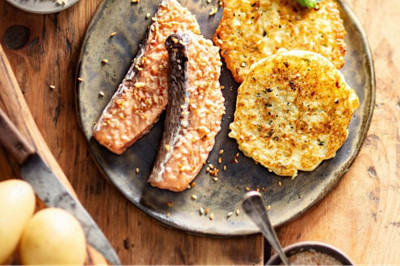 fr thermomix recette saumon marine sous vide galette pomme de terre
