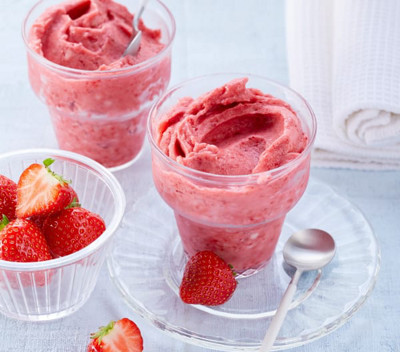 fr thermomix recette sorbet fraise banane